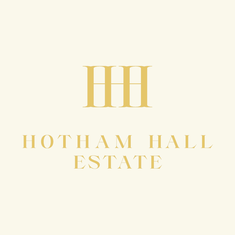 Hotham Hall Estate logo in gold on cream