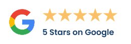 5 stars on Google